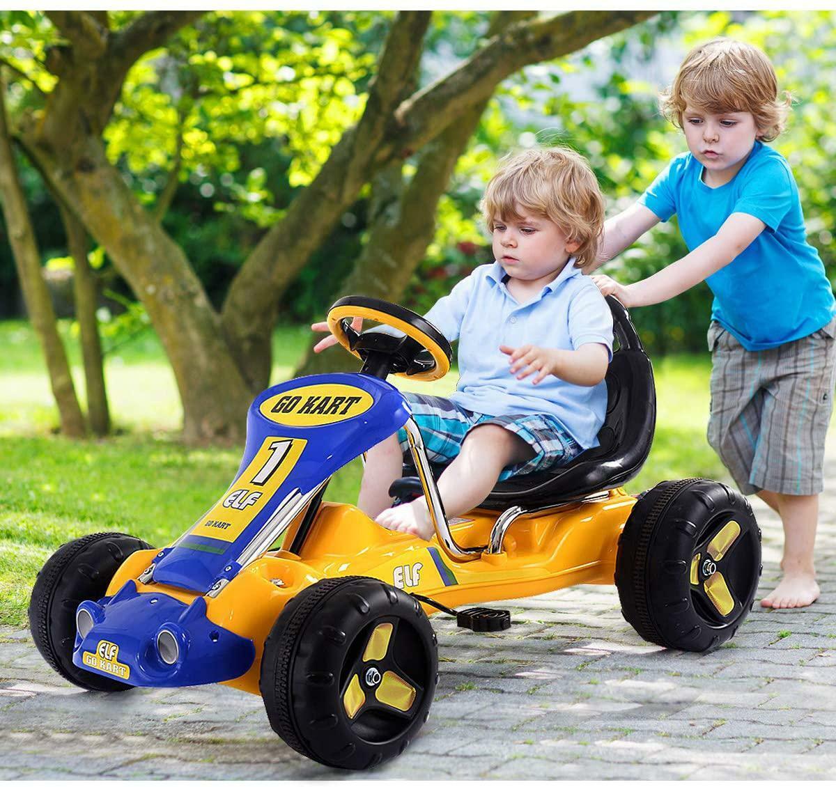 Pedal-Powered Go Kart for Boys & Girls - 4 Wheel Ride On Car for Endless Fun!