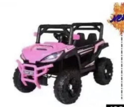 PINK UTV Ride On Car for Kids with Remote Control and Sound System