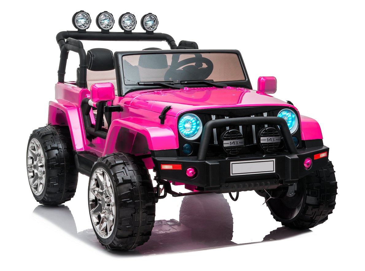 Cars For Kids Jeep Style 4x4 Monster Truck W/Rubber Tires 24 Volt