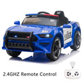Police Ride On Car for Kids 3-7 Years with 3 Speeds and Remote Control - Blue