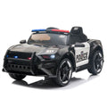 Police Sports Car for Kids with Remote Control, LED Lights, and Siren - 12V