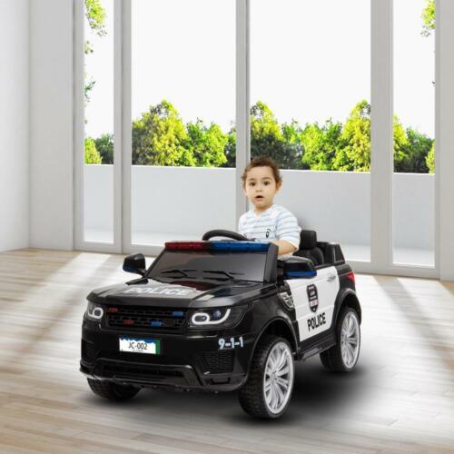 Police SUV 12V Electric Ride-On Car with Remote Control, LED Lights, and Music for Kids