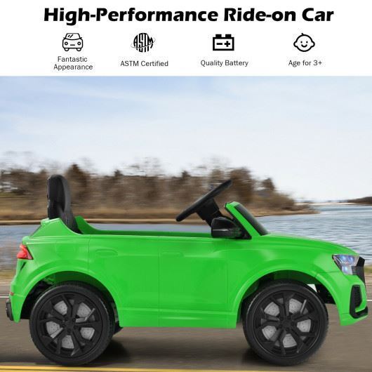 Premium 12 V Audi Q8 Kids Car with Remote Control - Green