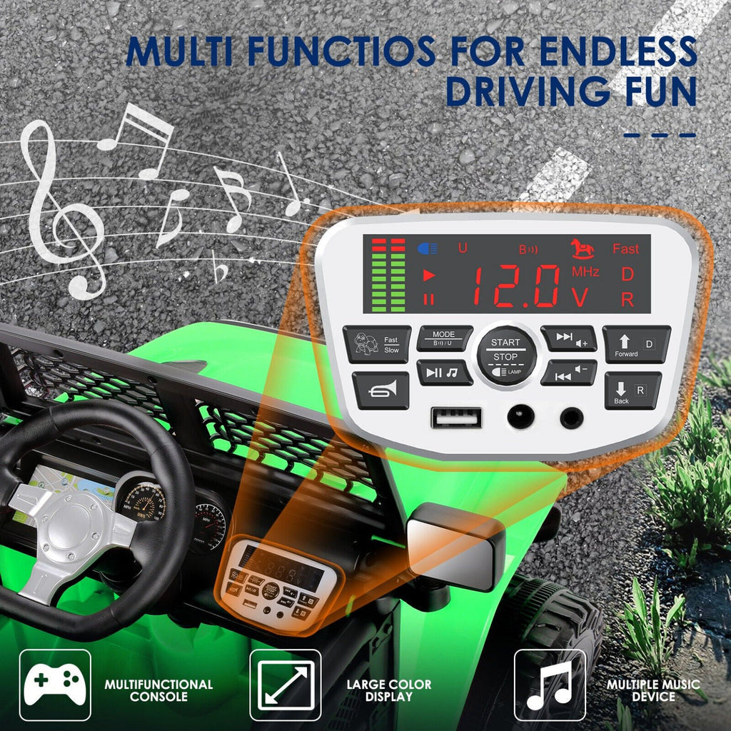 12V Electric Ride-On Jeep with Music and Bluetooth Connectivity