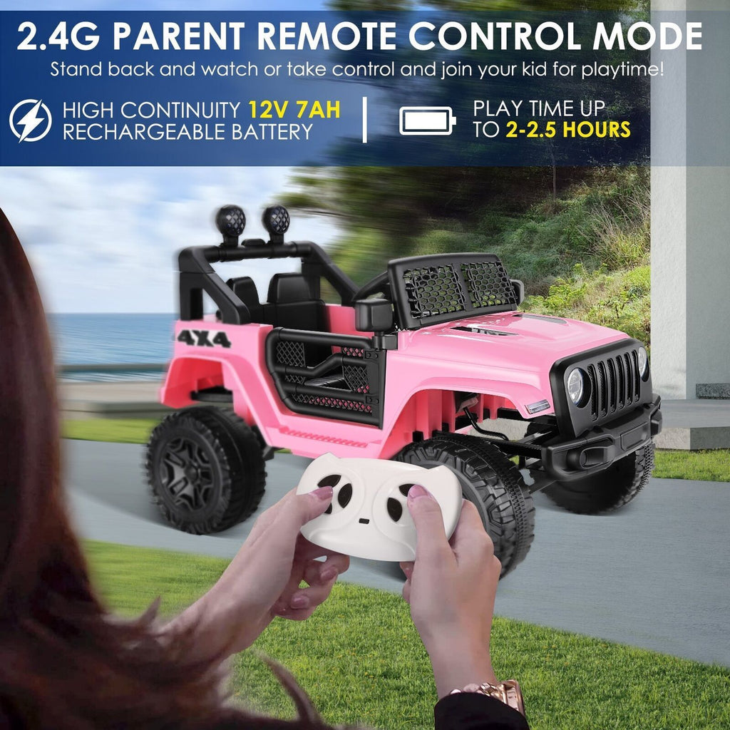 Premium 12V 7Ah Electric Ride-On Jeep for Kids - 2 Seater with Powerful Battery