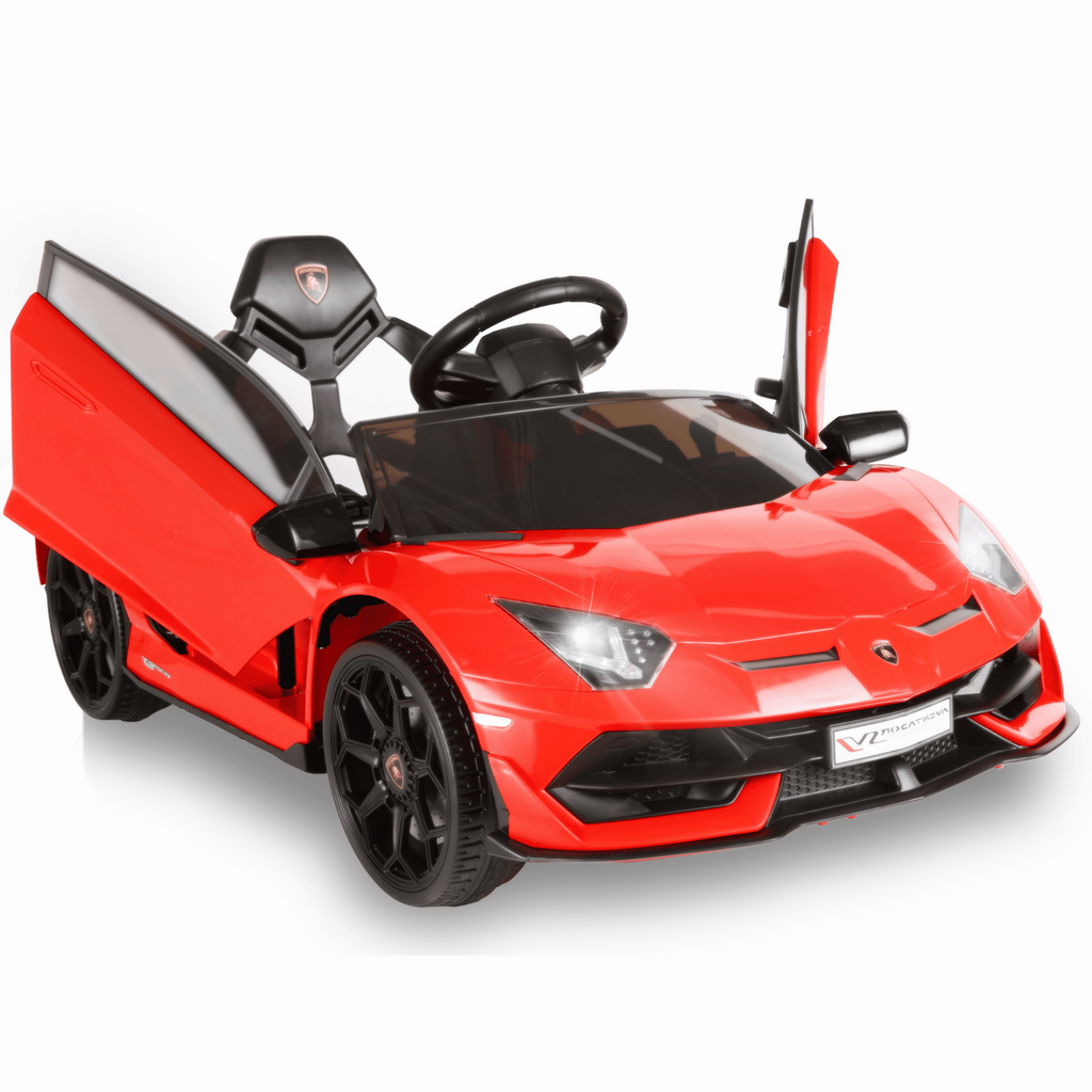 Electric Kids Ride-On Sports Car with Parental Control and LED Lights - 3 Speed Options
