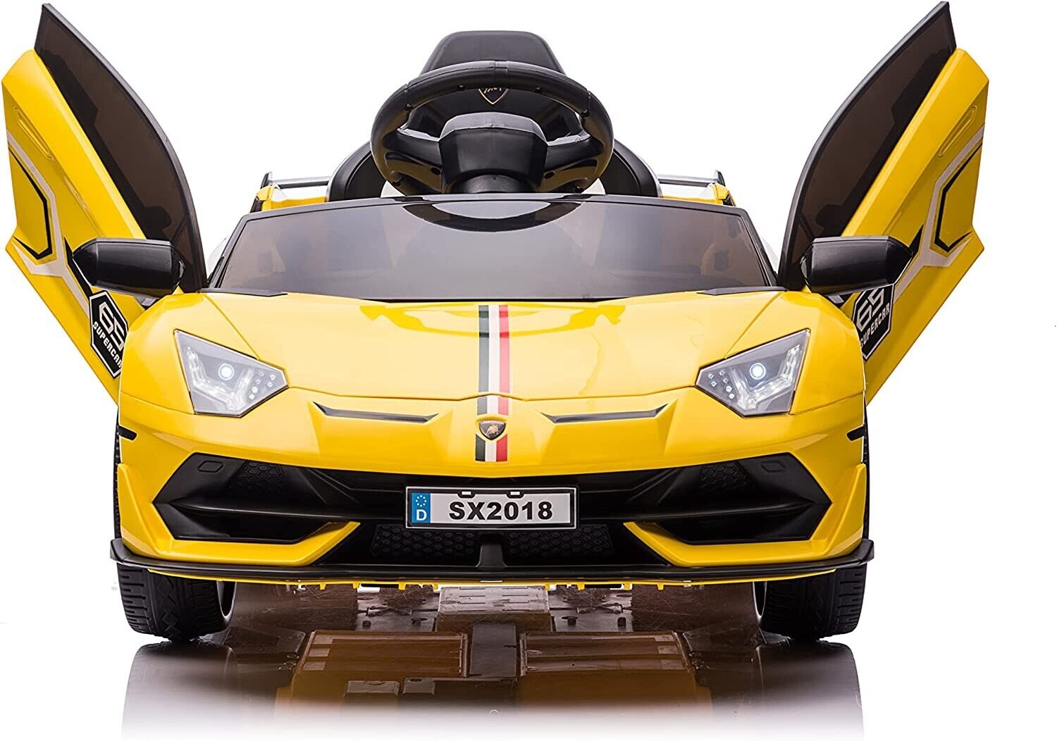 12V Electric Ride-On Car with LED Lights, MP3 Player, and Remote Control for Kids - 1 Seat Truck Toy with Wheels