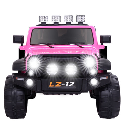 Electric Pink Jeep for Kids with Remote Control and Rechargeable Battery - 4 mph Speed