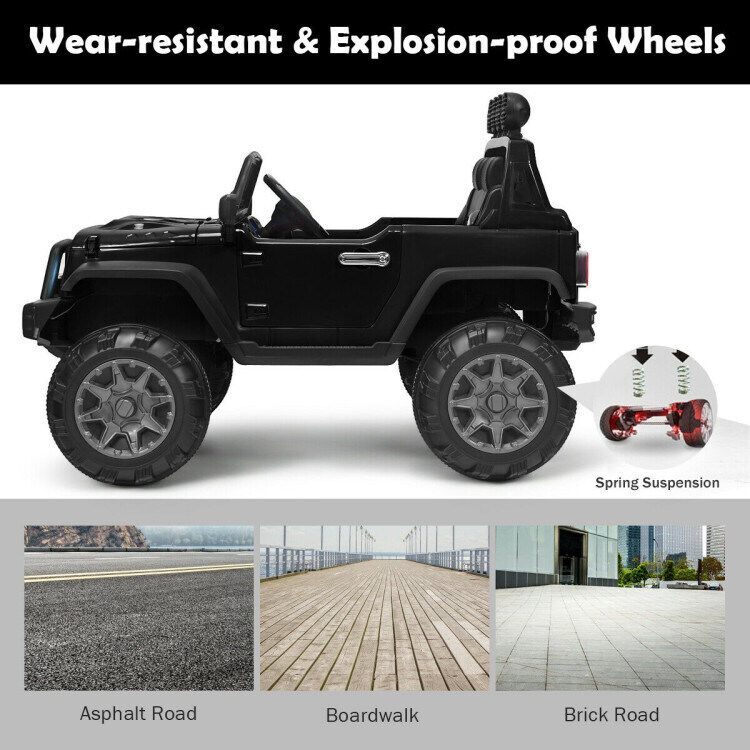 Premium 12V Ride-On Truck for Kids with Remote Control and Magnetic Double Doors