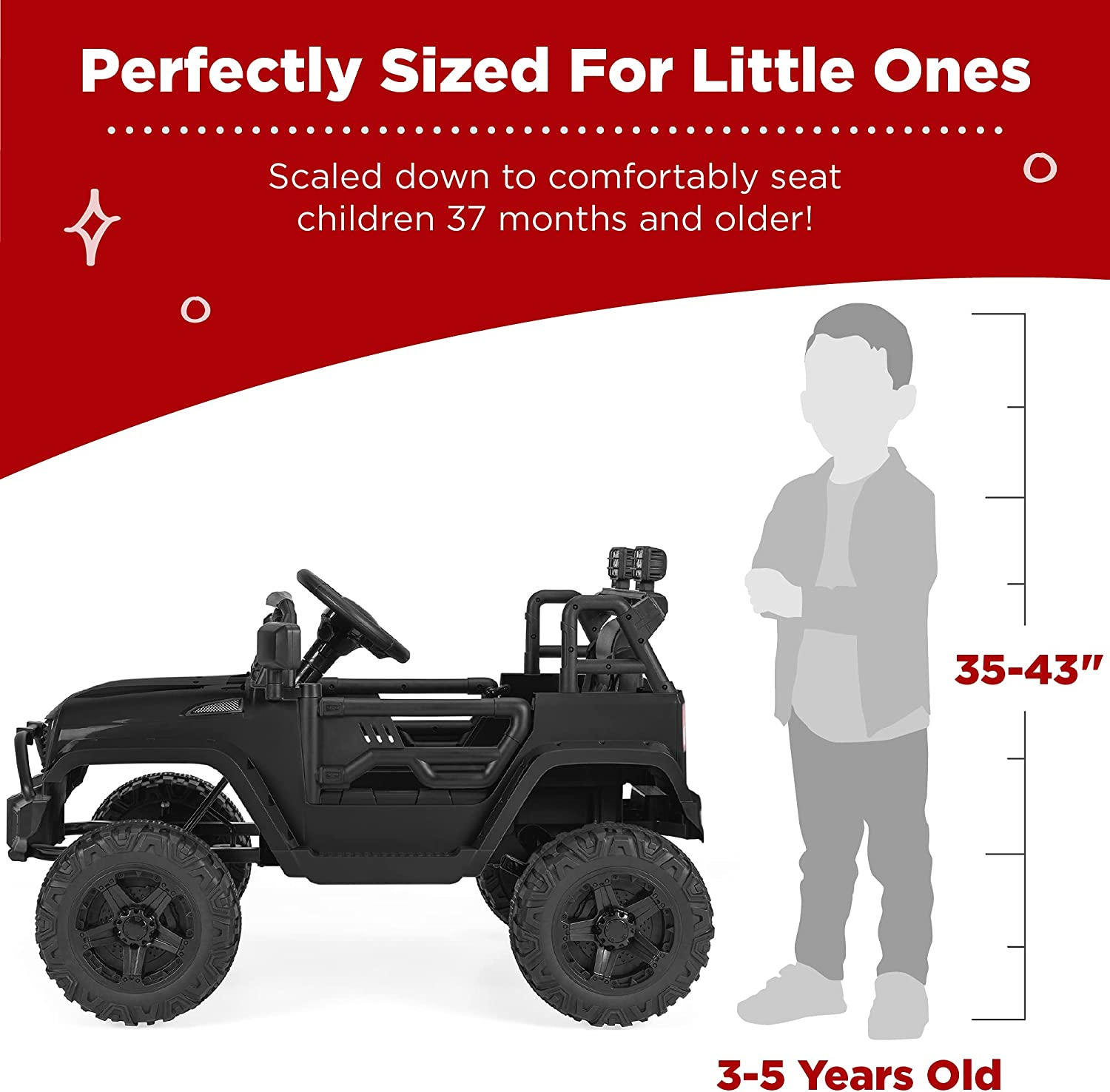 Premium 12V Ride-On Truck for Kids with Remote Control, Spring Suspension, and LED Lights
