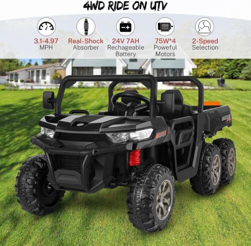 Premium 2 Seater Electric Car for Kids with Remote Control and 4WD - 24 Volt, 300W