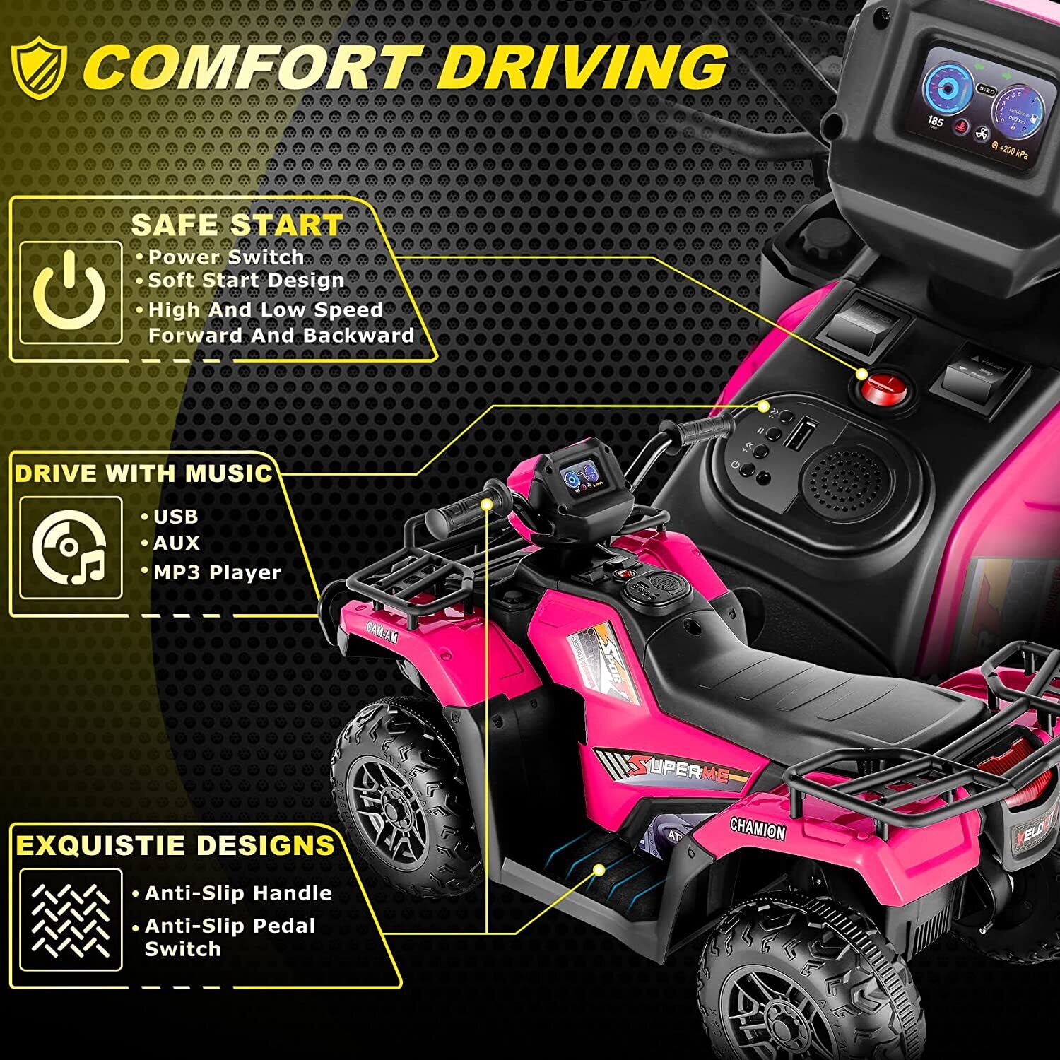 Premium 24V/12V Kids Electric Jeep Truck with Remote Control and 3 Speeds - 400W Power!