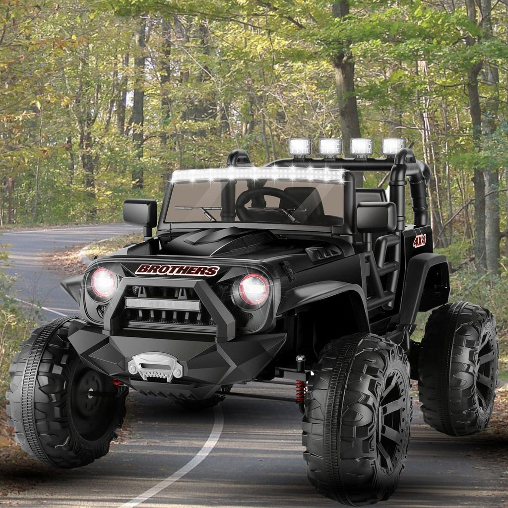 Premium 24V Jeep Ride-On Car for Kids with Music, 2 Seats, LED Lights, Remote Control, and USB Connectivity