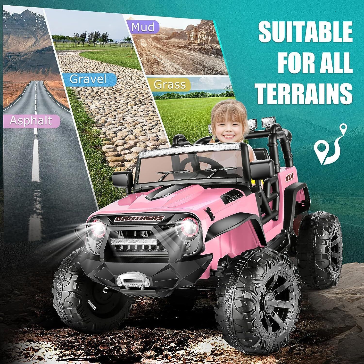24V 2x200W Electric Ride-On Car for Kids with Remote Control - 2 Seater