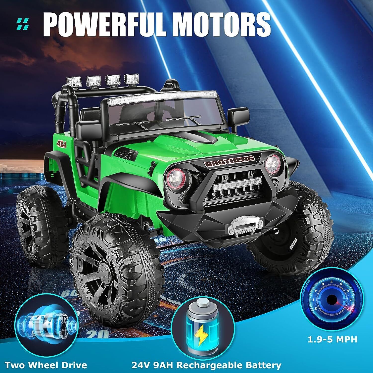 Premium 24V Electric Ride-On Car for Kids with Remote Control - 3 Speed Options