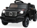 Premium 6V Ride-On Truck with Parental Remote, 3 Speeds, and LED Lights - Black