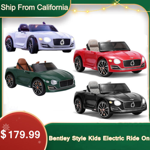 Premium Bentley Style Kids Electric Ride On Cars with Remote Control - Perfect Gift for Young Drivers