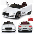 Premium White Bentley Style Kids Electric Ride On Car with Remote Control - Perfect Gift for Children