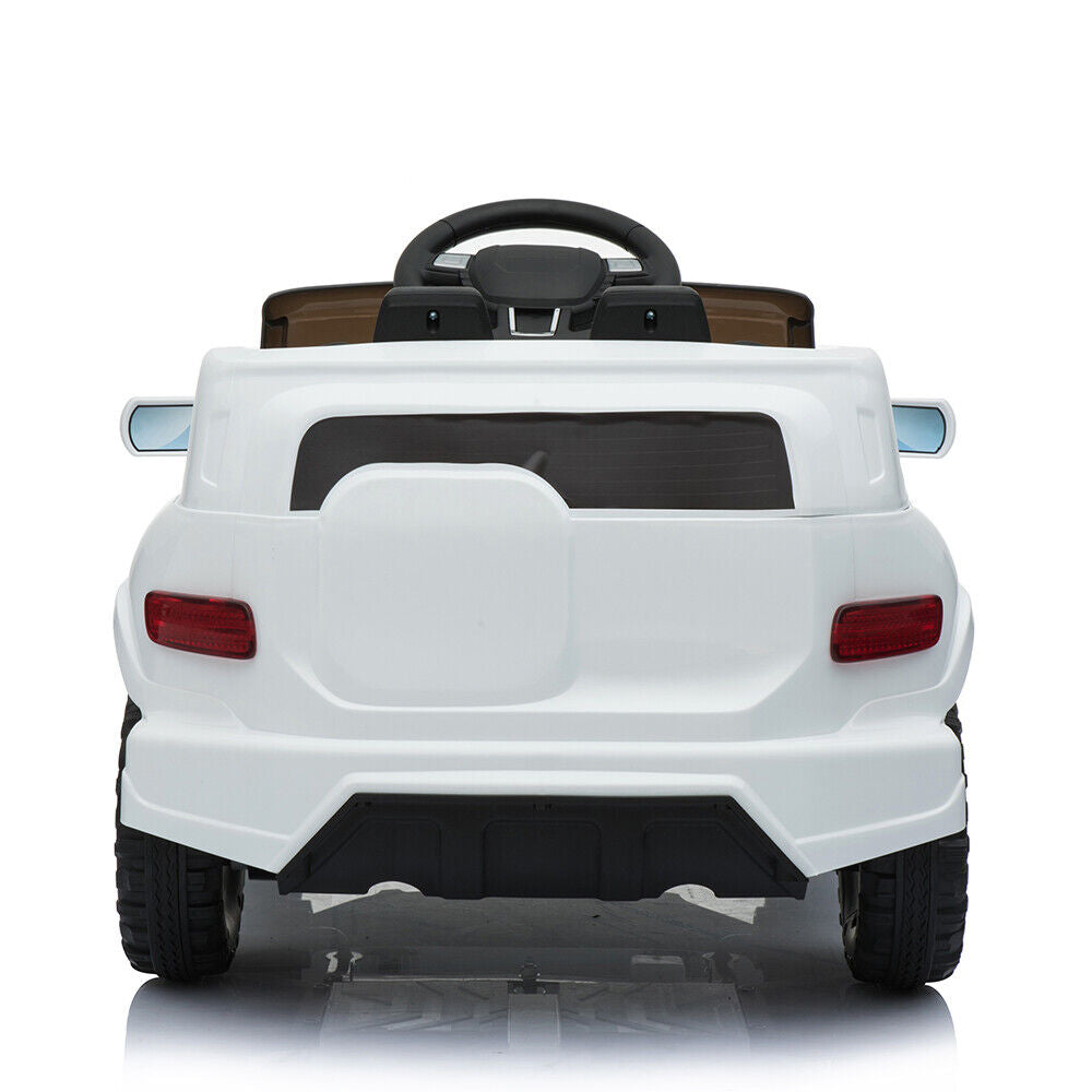 White Electric Stroller with Single 35W Motor and 6V7AH Battery for Normal Music Experience
