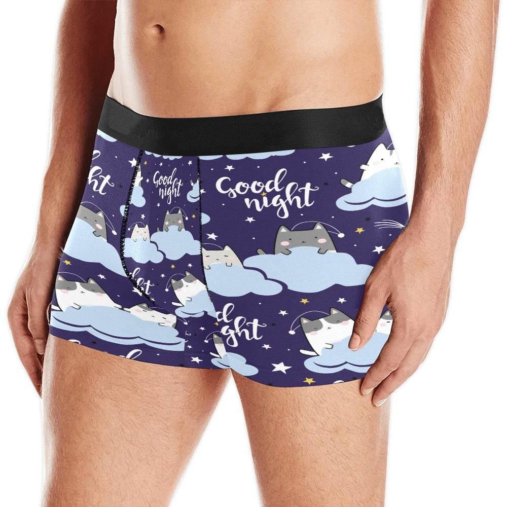 'Goodnight' Blue Kitty Briefs
