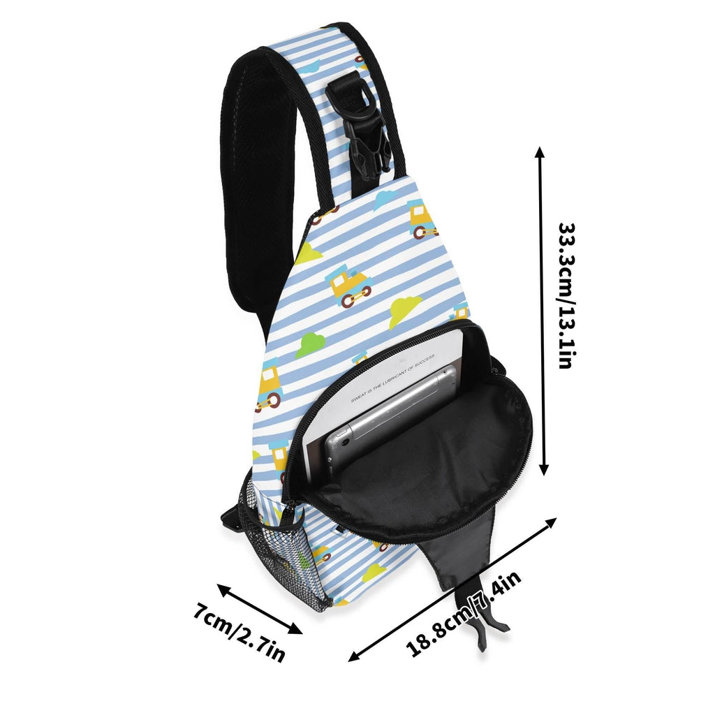 Choo-Choo Stripes Unisex Crossbody Bag