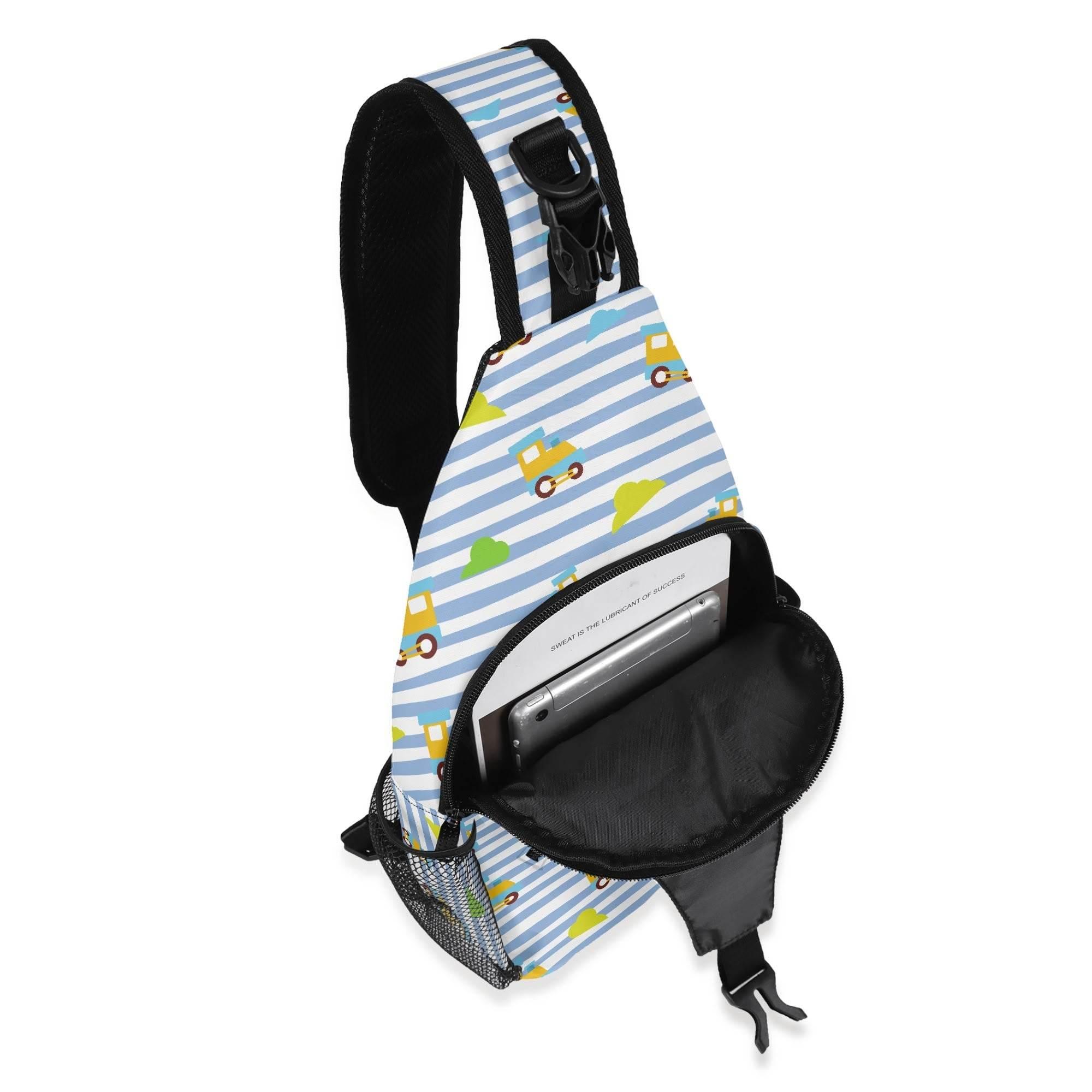 Choo-Choo Stripes Unisex Crossbody Bag