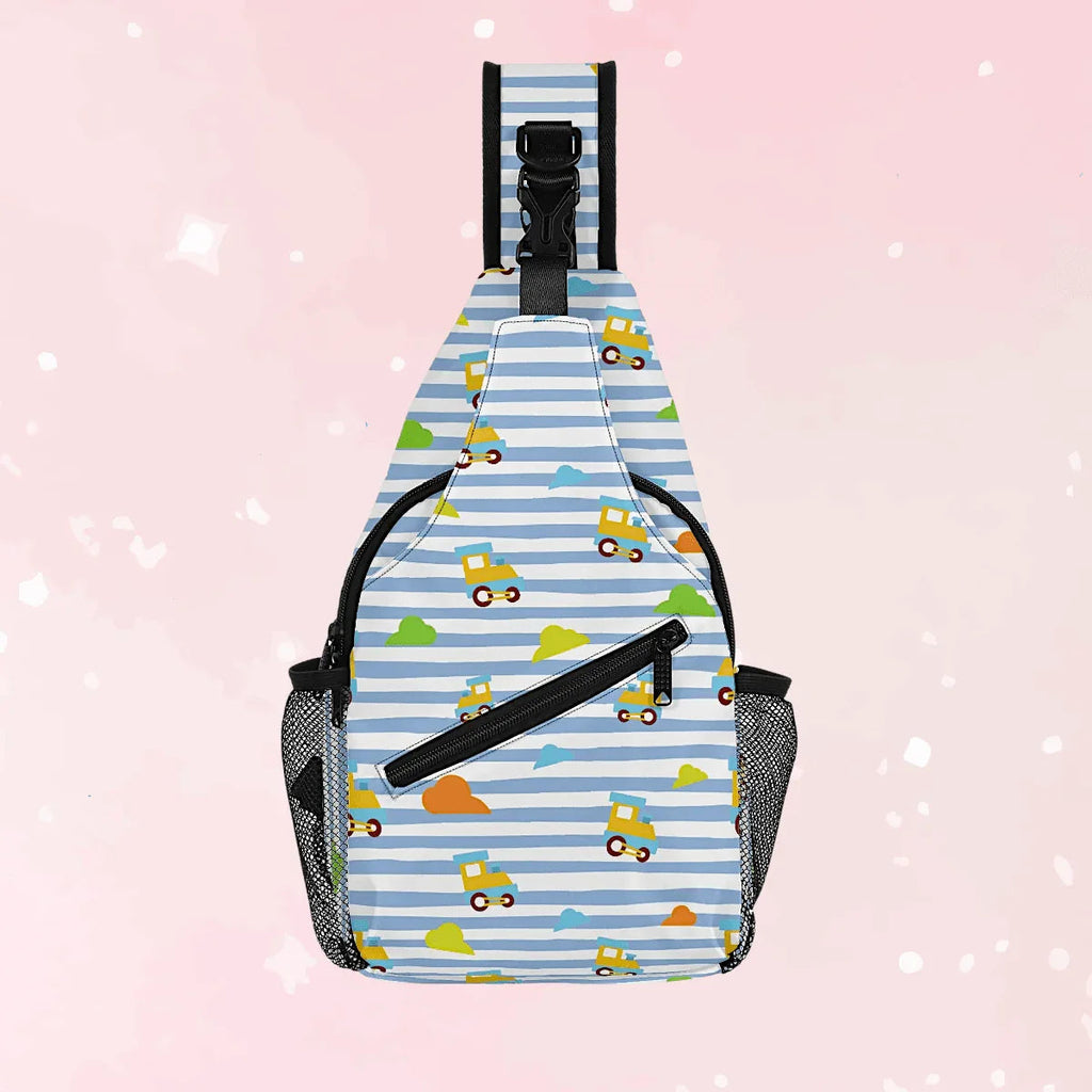Choo-Choo Stripes Unisex Crossbody Bag