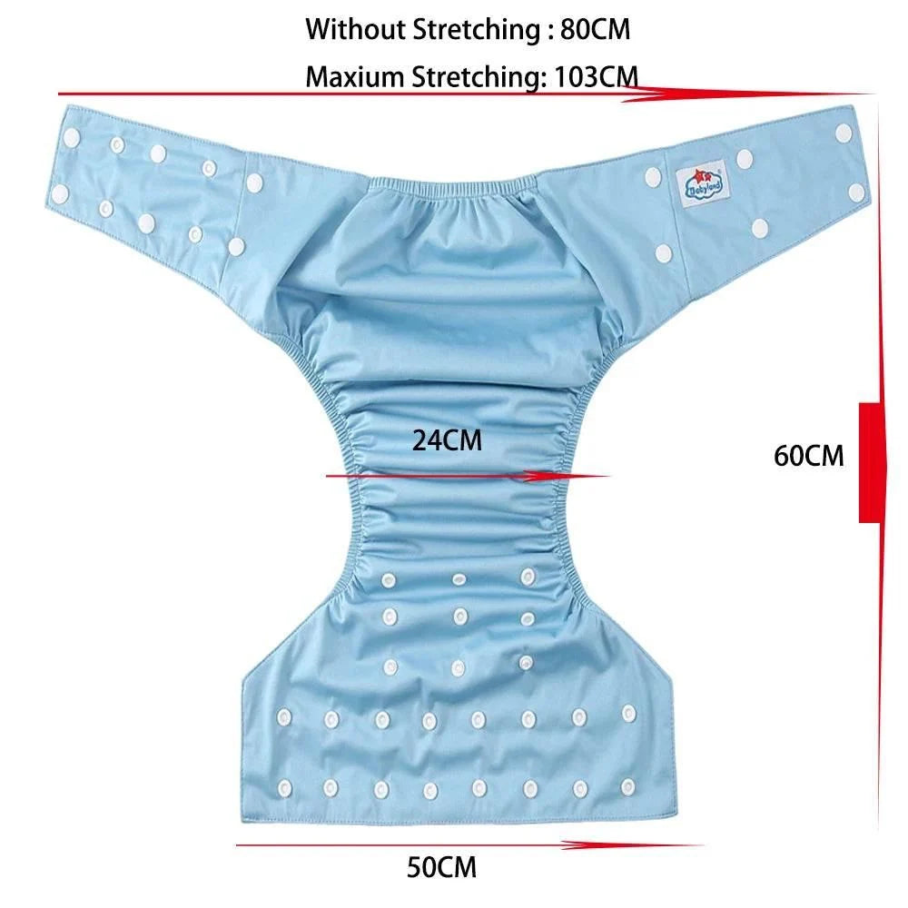 5Pcs Adorable Adult ABDL Cloth Diapers