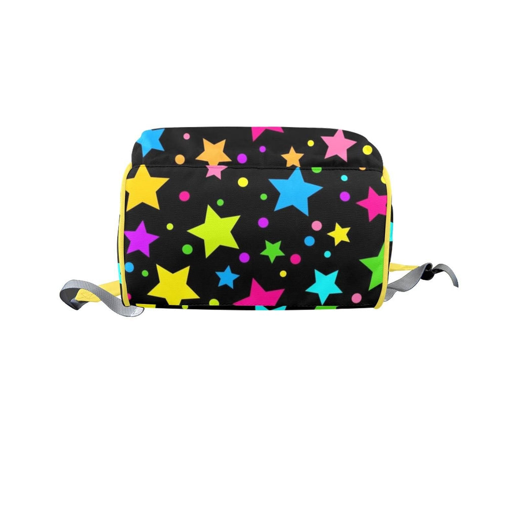 Neon Stars Large Diaper Bag