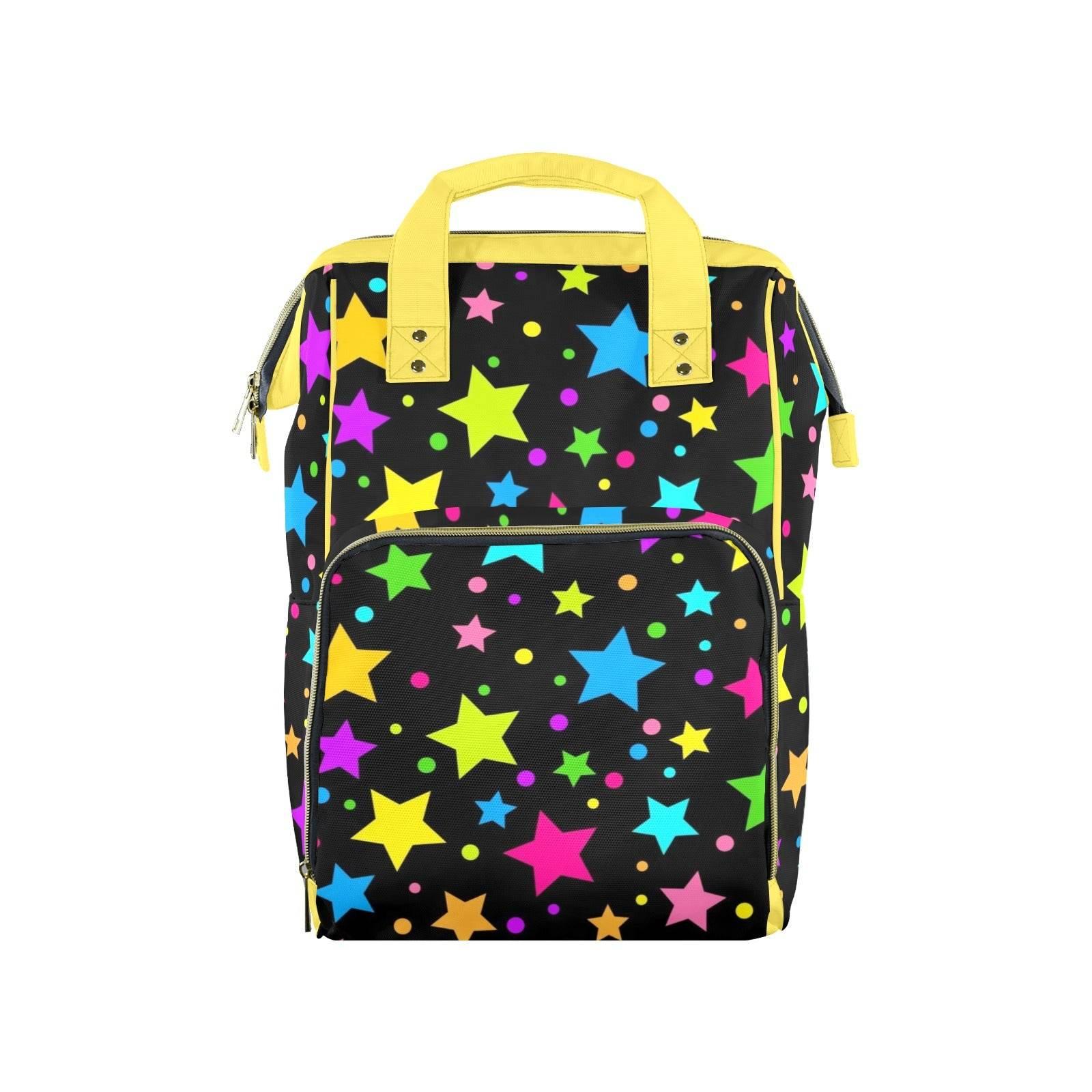 Neon Stars Large Diaper Bag