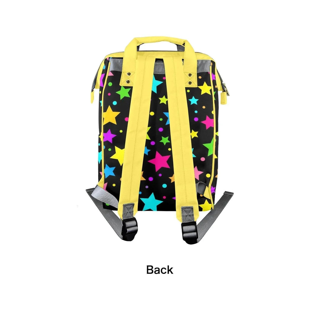 Neon Stars Large Diaper Bag