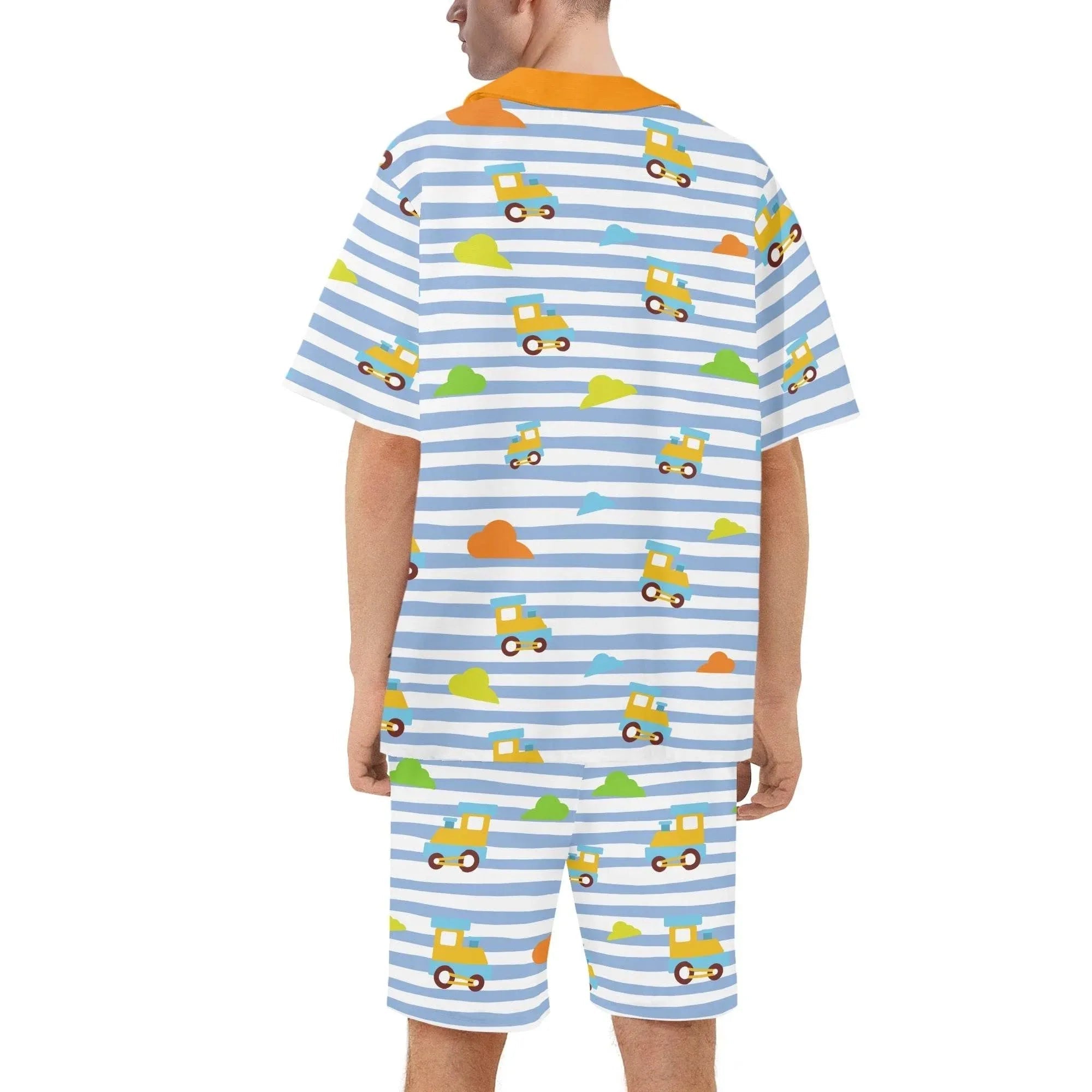 Choo-Choo Stripes Unisex Shorts Set