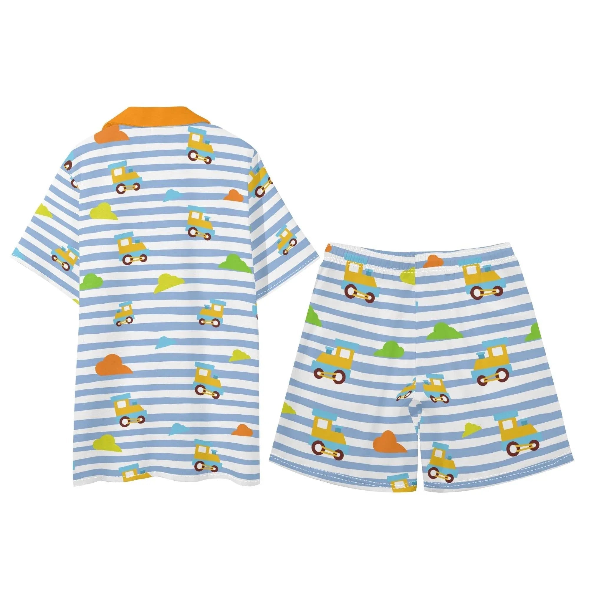Choo-Choo Stripes Unisex Shorts Set