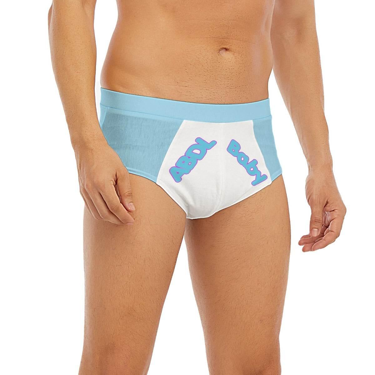 ABDL Baby Blue White Briefs