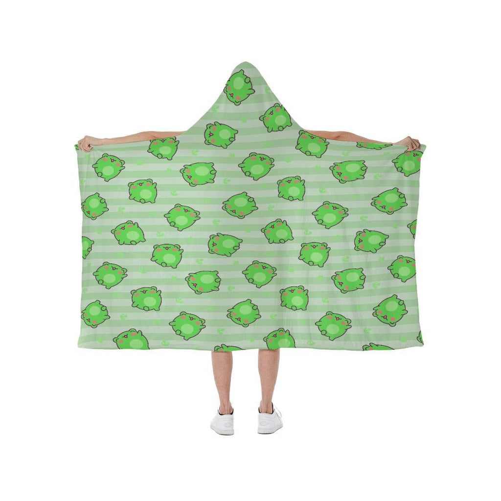 Leaping Froggie Fleece Hooded Blanket