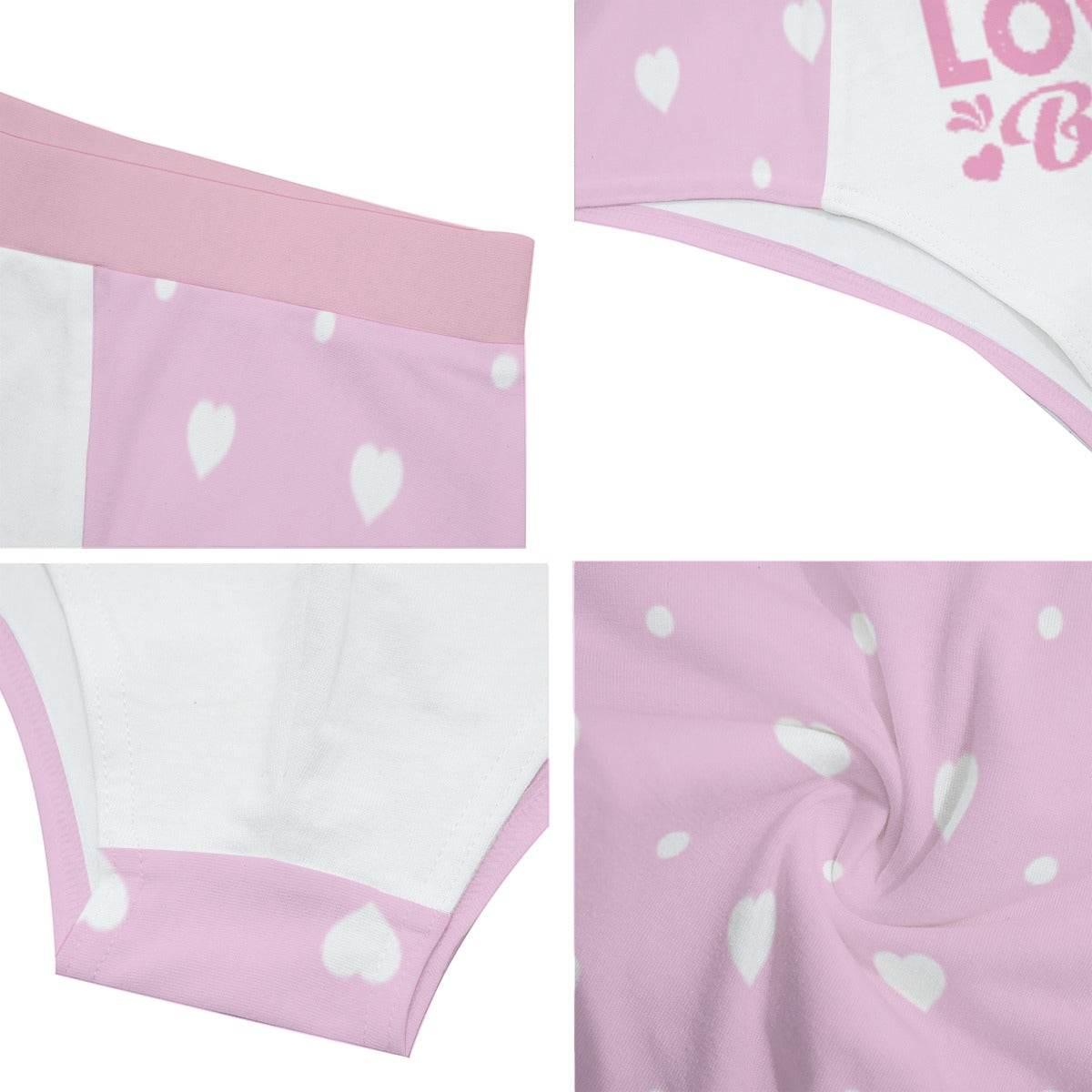 'Mommy's Little Love Bug' Pink White Briefs