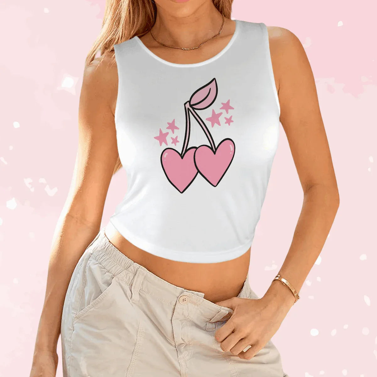 Heart Cherries Tank Top