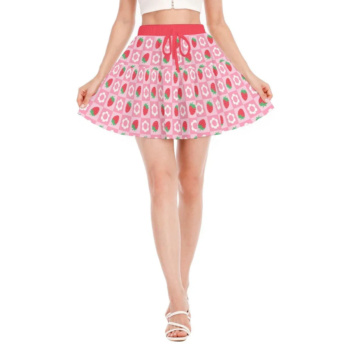 Berry Babe Ruffled Mini Skirt