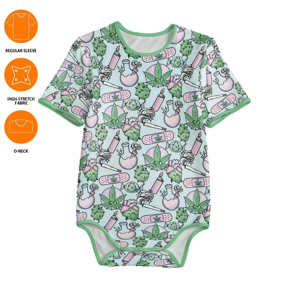 Blue Cannabis Adult Unisex CuddleSuit