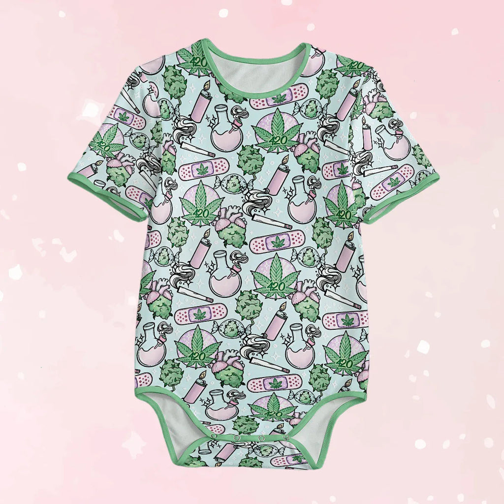 Blue Cannabis Adult Unisex CuddleSuit