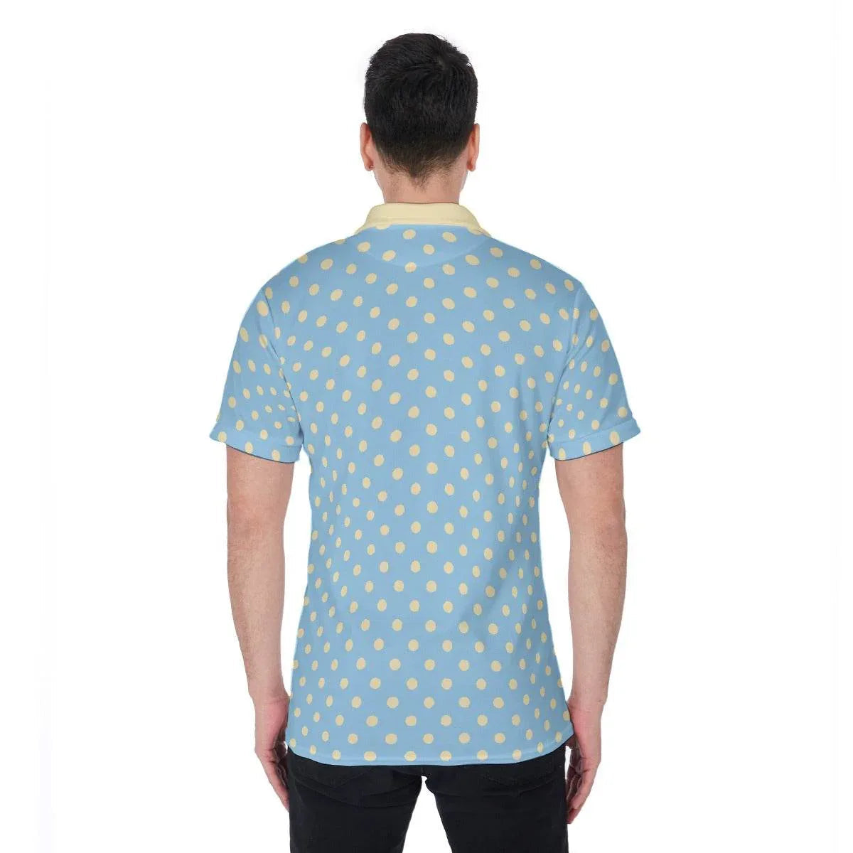 Blue Polka Dot Polo Shirt