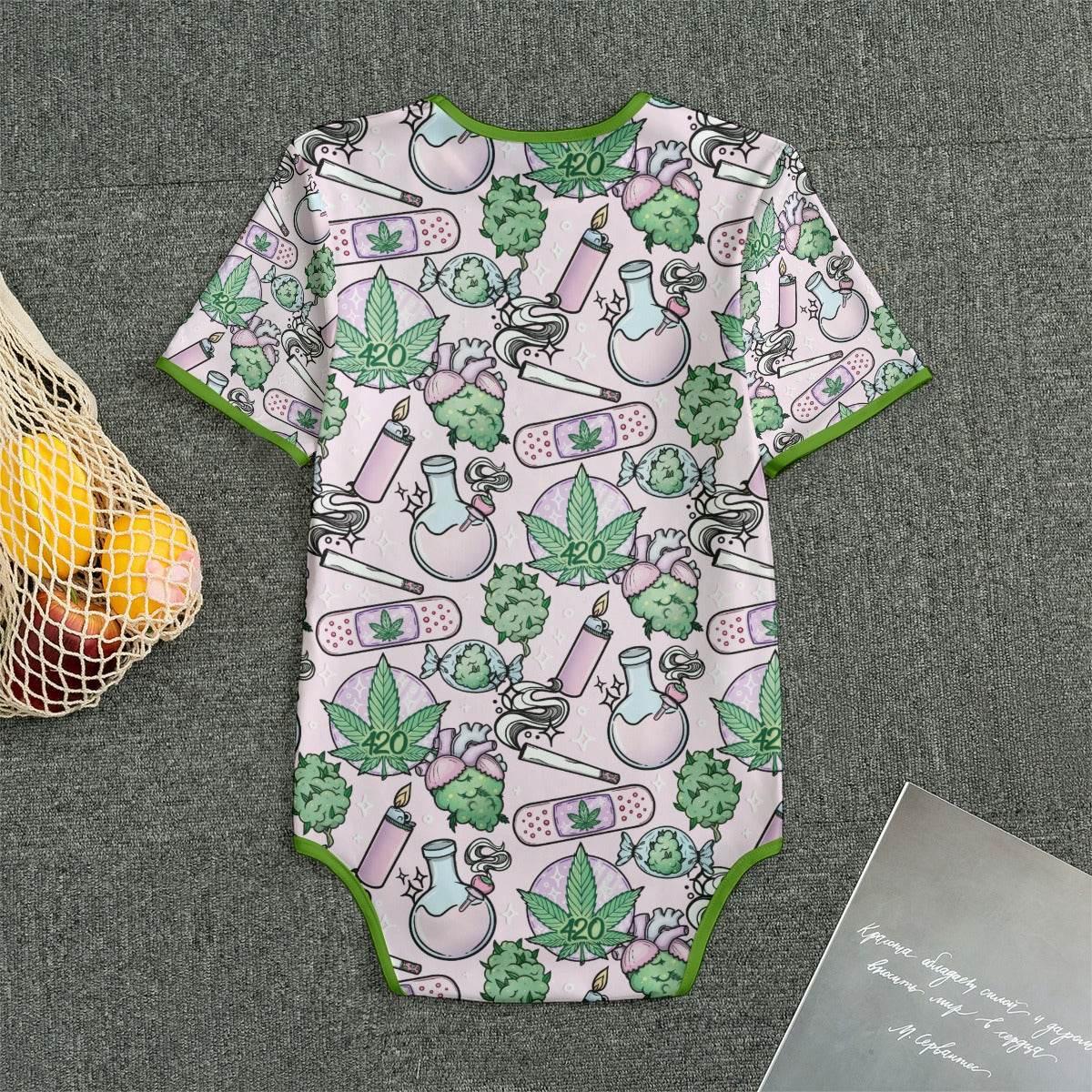 Cute Cannabis Pink Adult CuddleSuit