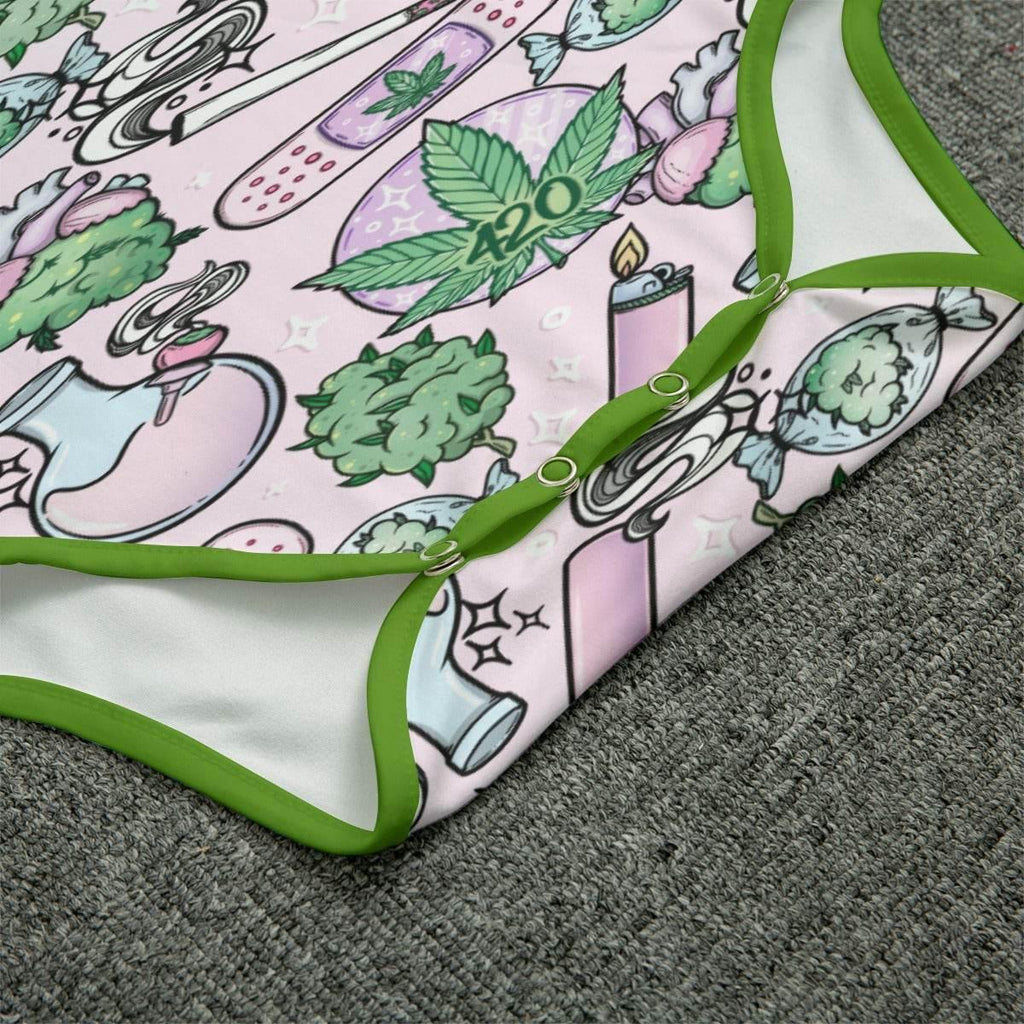Cute Cannabis Pink Adult CuddleSuit