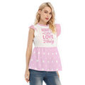 'Mommy's Little Love Bug' Pink Ruffle Blouse