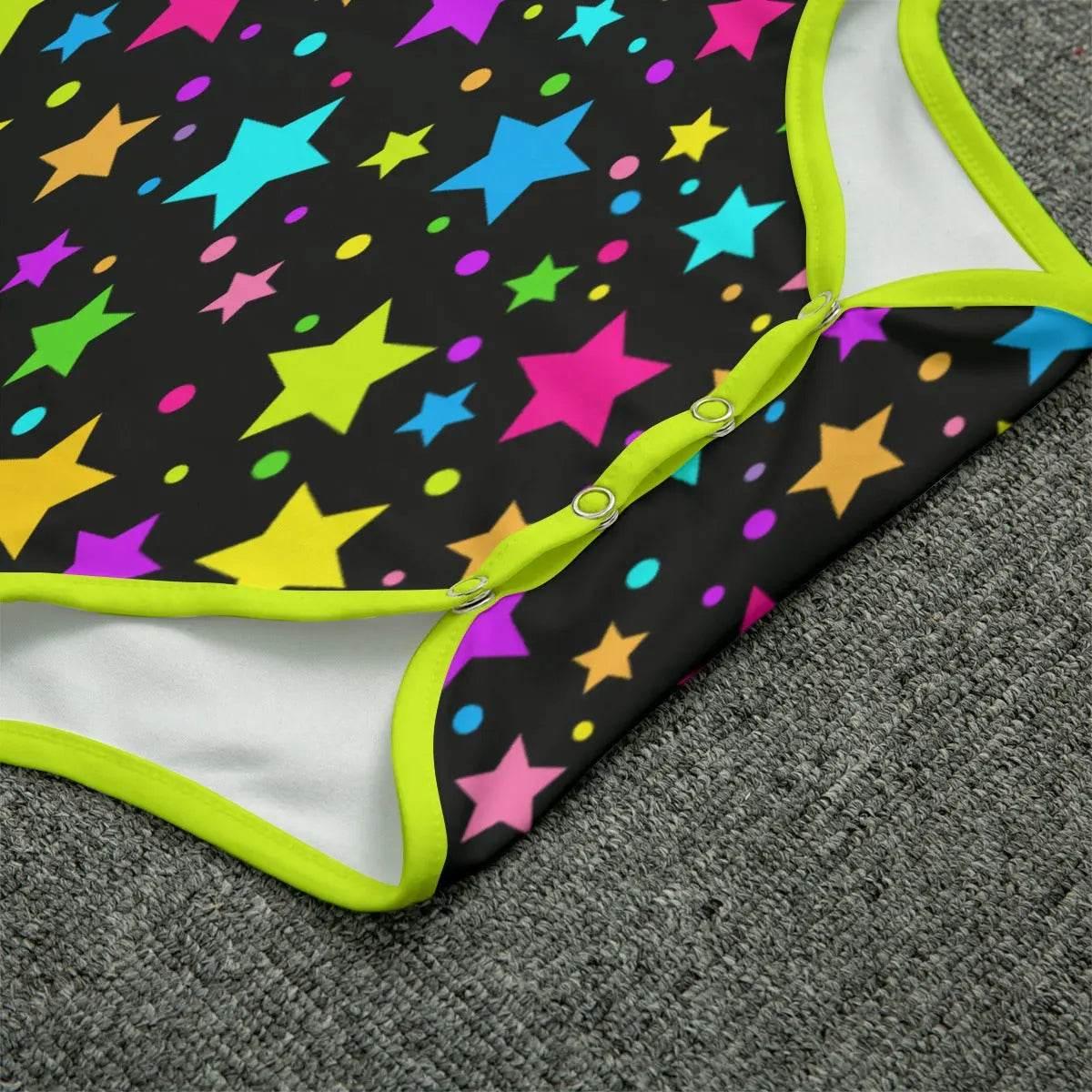 Neon Stars Adult Unisex CuddleSuit