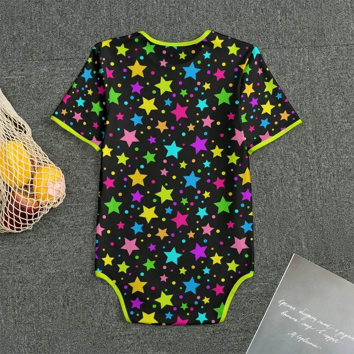 Neon Stars Adult Unisex CuddleSuit