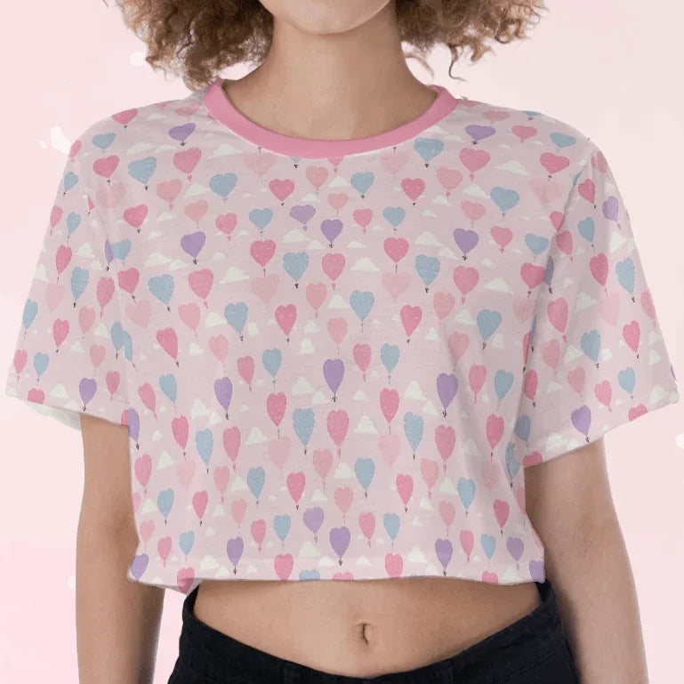 Pastel Balloons Crop Top