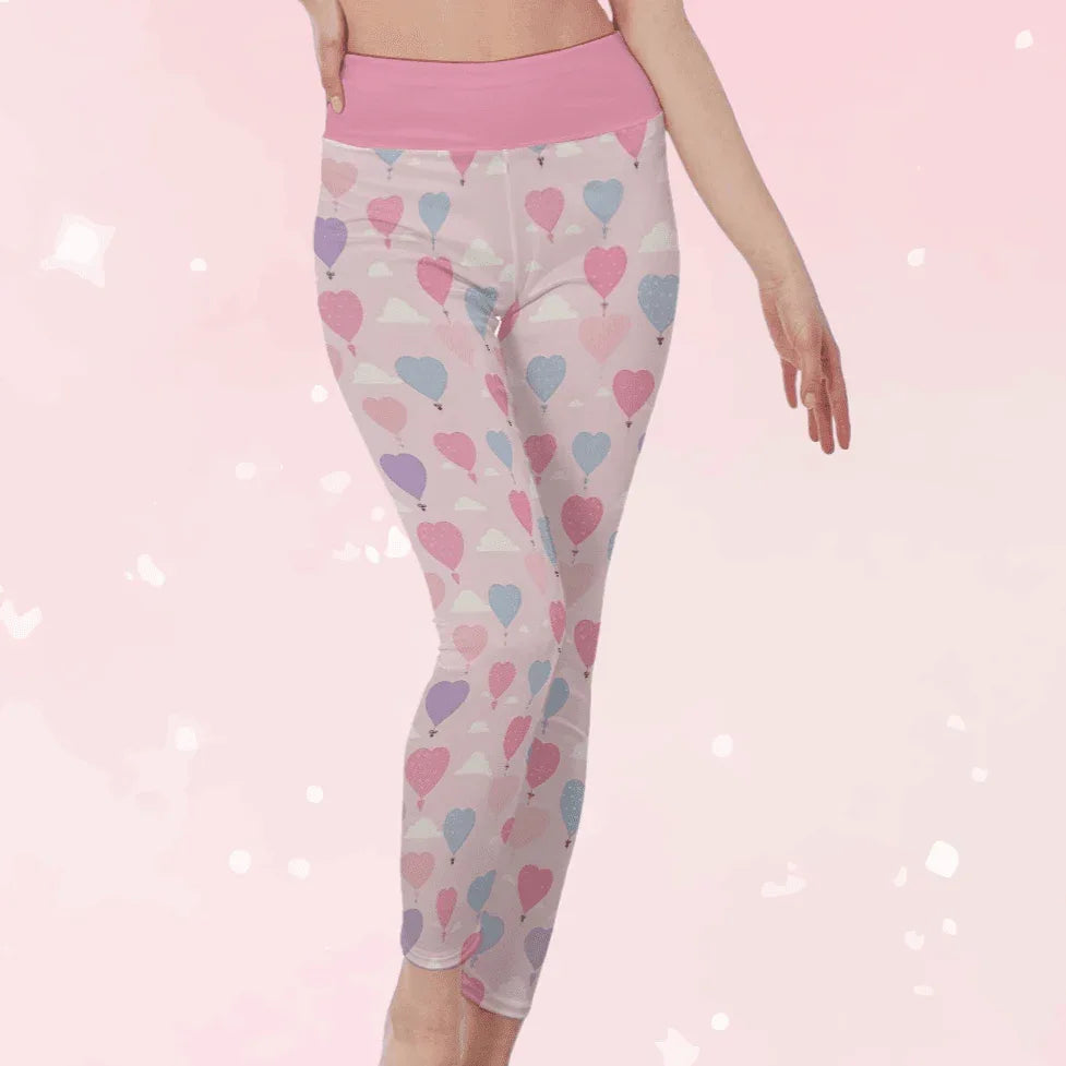 Pastel Balloons High Waist Leggings