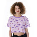 Pastel Spoopy Bats Crop Top