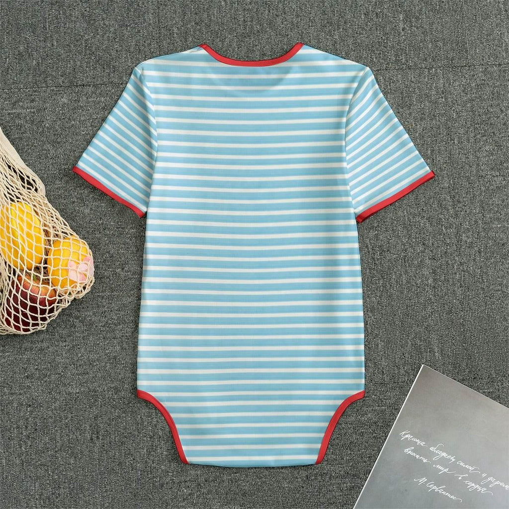 Striped Firetruck Adult Unisex CuddleSuit